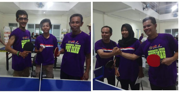 Andi Yusten dan Hadrizal Juarai Porwada Tenis Meja PWI Riau 2020 